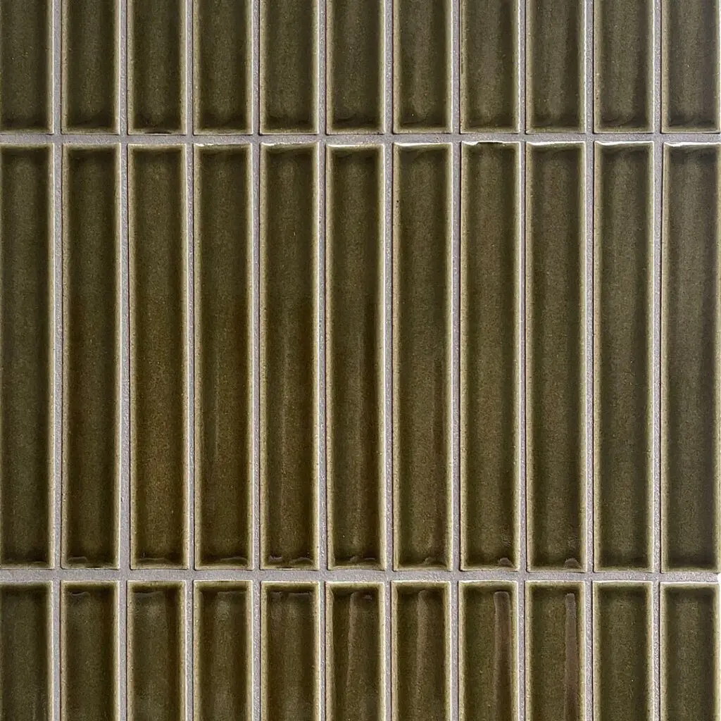 grön avlång japansk mosaik i keramik