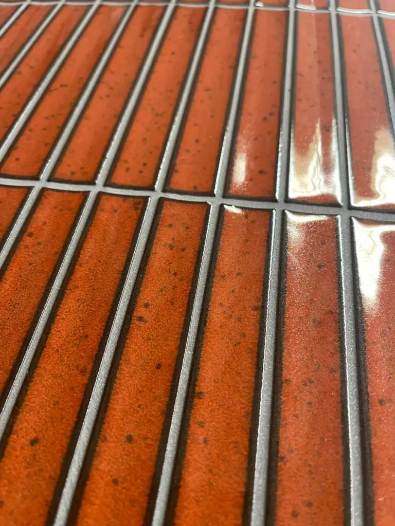 orange avlång japansk mosaik i keramik
