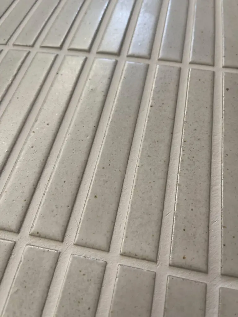 japanese ceramic mosaic with white glaze
