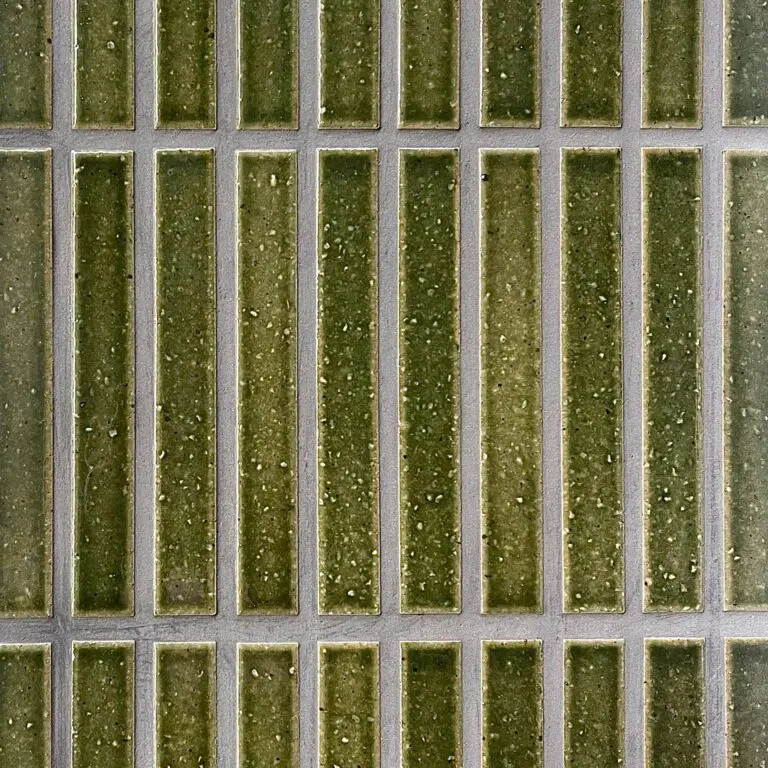 grön avlång japansk mosaik i keramik
