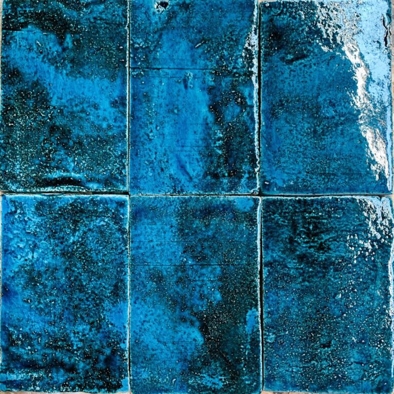 blått kakel