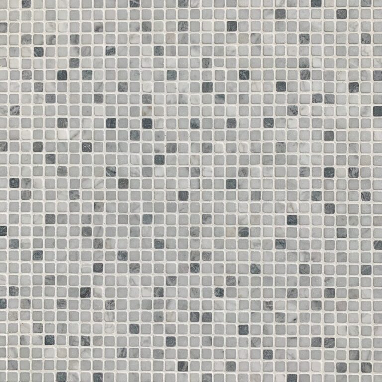 mosaik i tumlad carrara-marmor