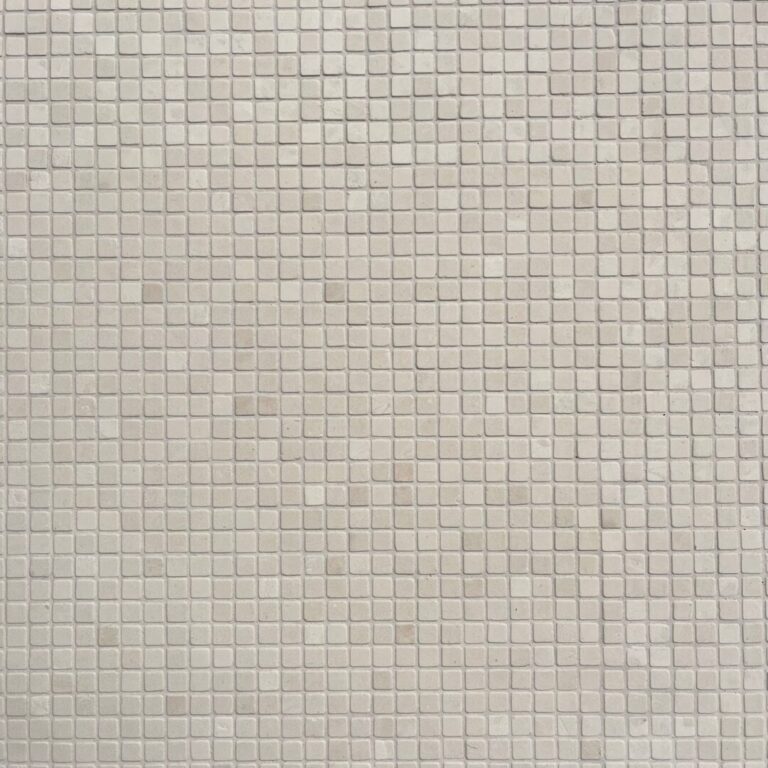 tumlad mosaik i ljus kalksten