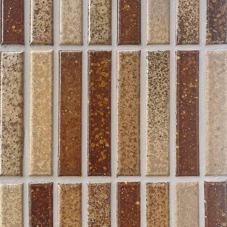 japanese ceramic mosaic in a mix of brown tones