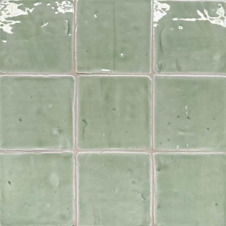 grönt kakel på vägg