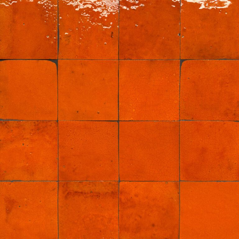 marockanskt zellige-kakel i orange
