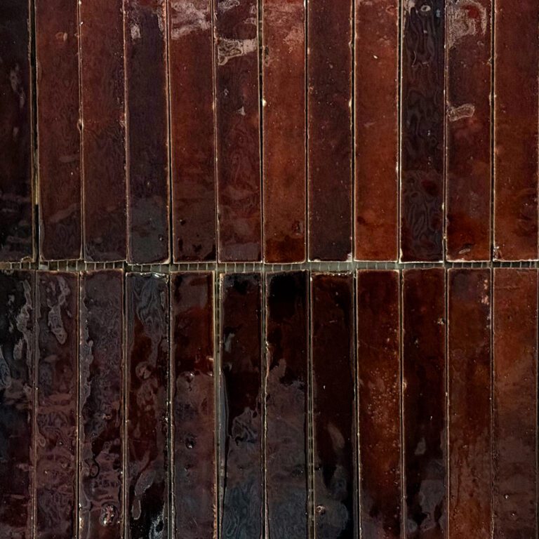 avlångt marockanskt zellige-kakel i brunt