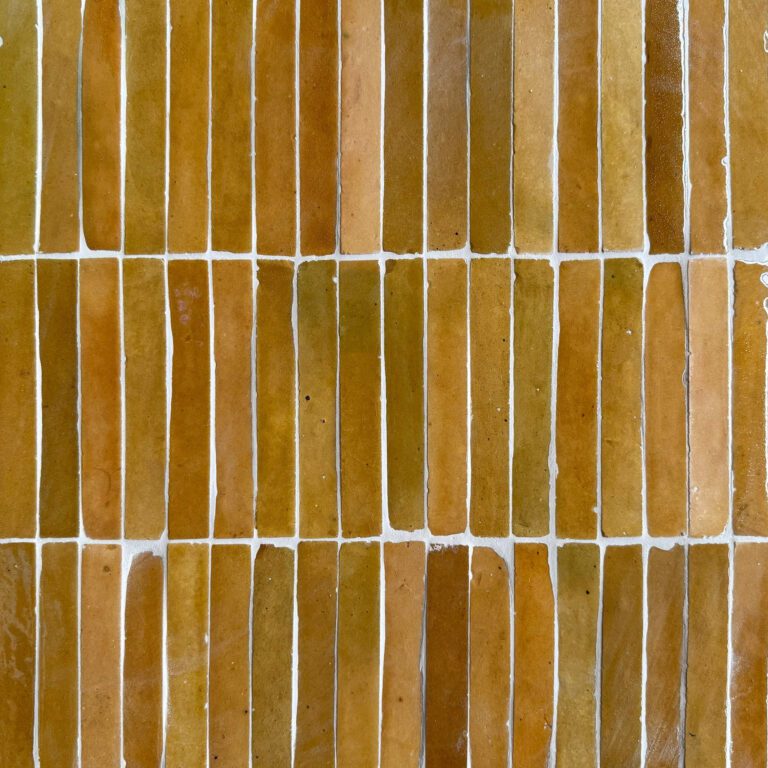 avlångt marockanskt zellige-kakel i senapsgult