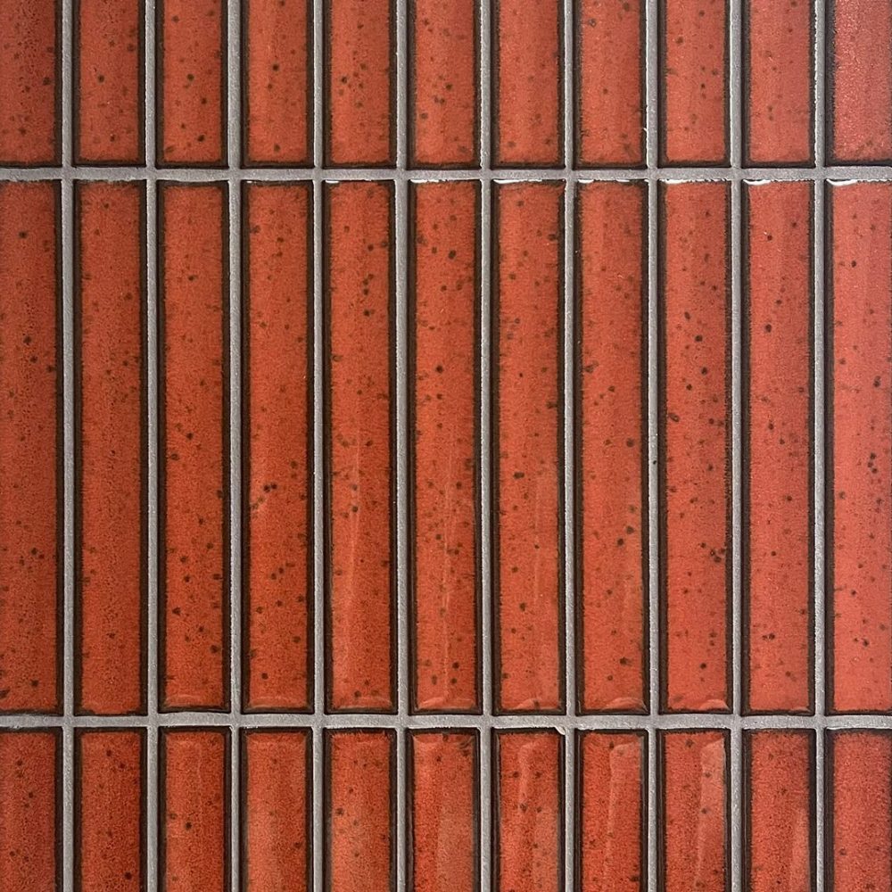 orange avlång japansk mosaik i keramik
