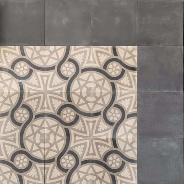 klassiskt mönstrad cement för golv och vägg