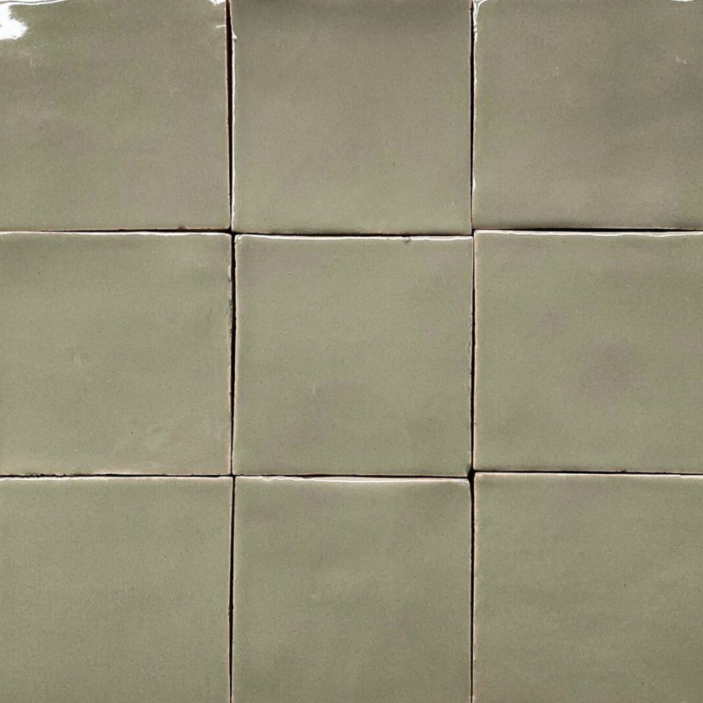 khakigrönt handgjort kakel