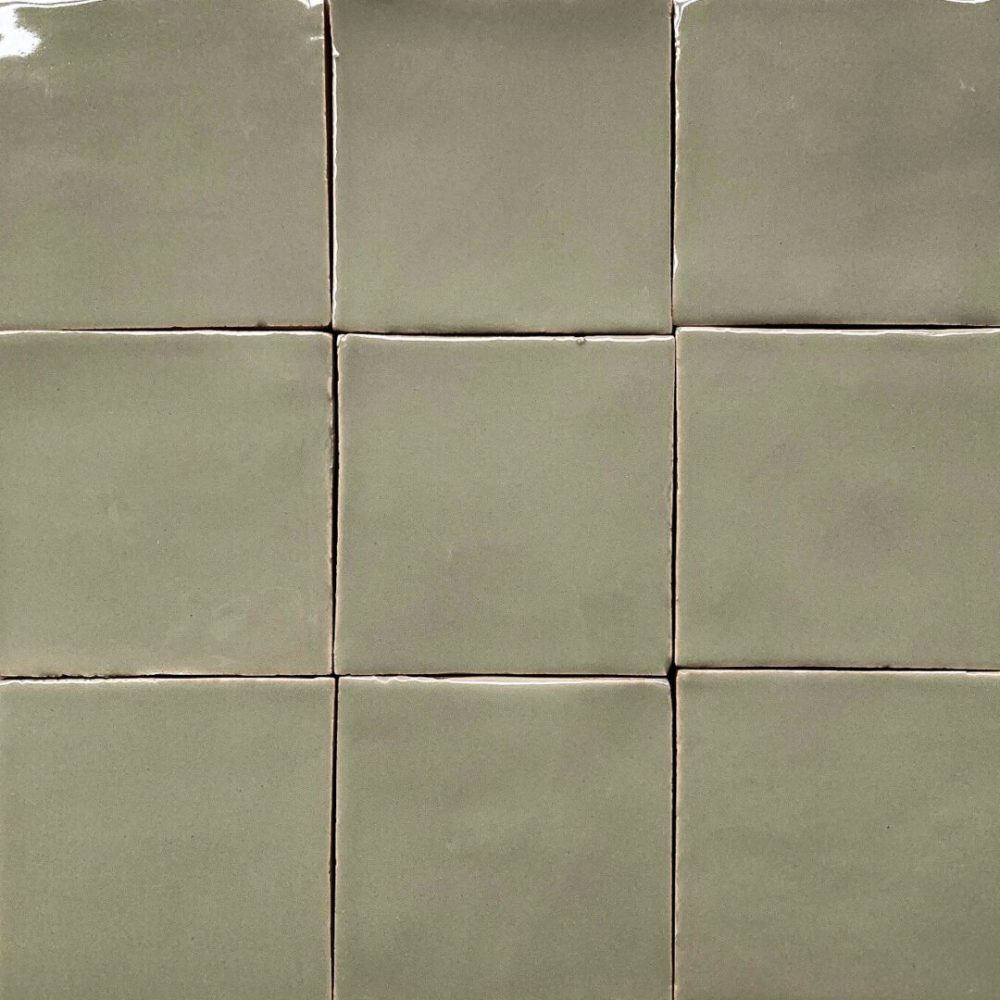 khakigrönt handgjort kakel