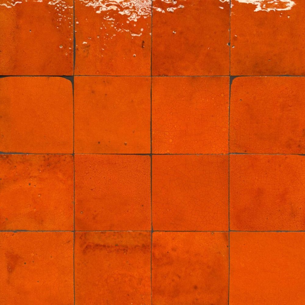 marockanskt zellige-kakel i orange