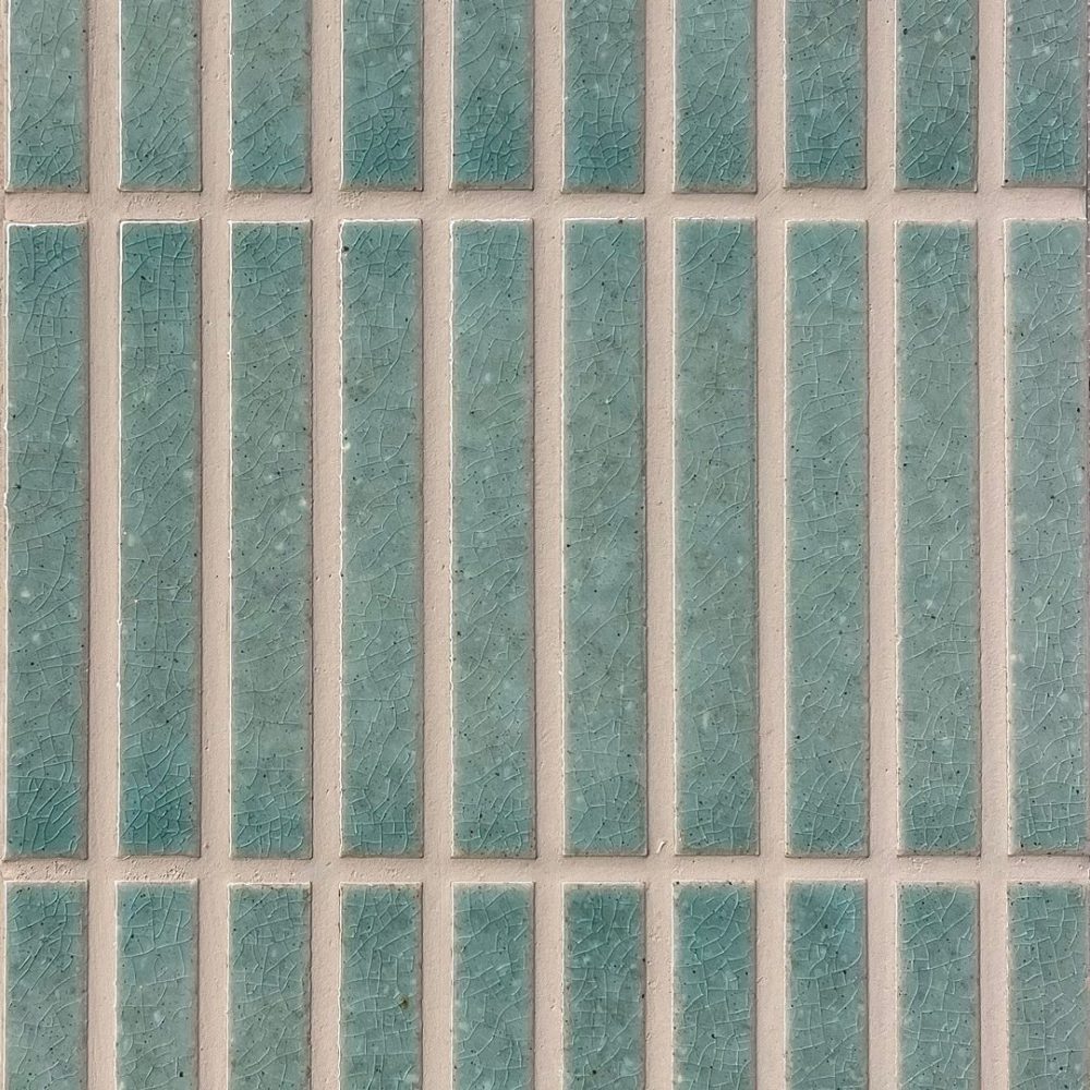 turkos avlång japansk mosaik i keramik