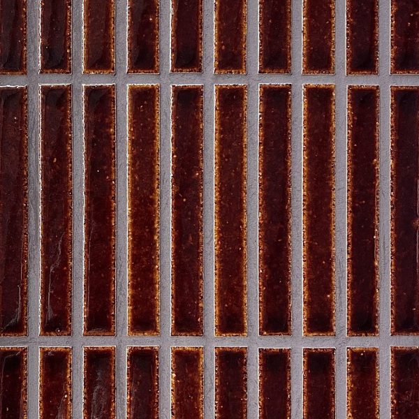 röd avlång japansk mosaik i keramik