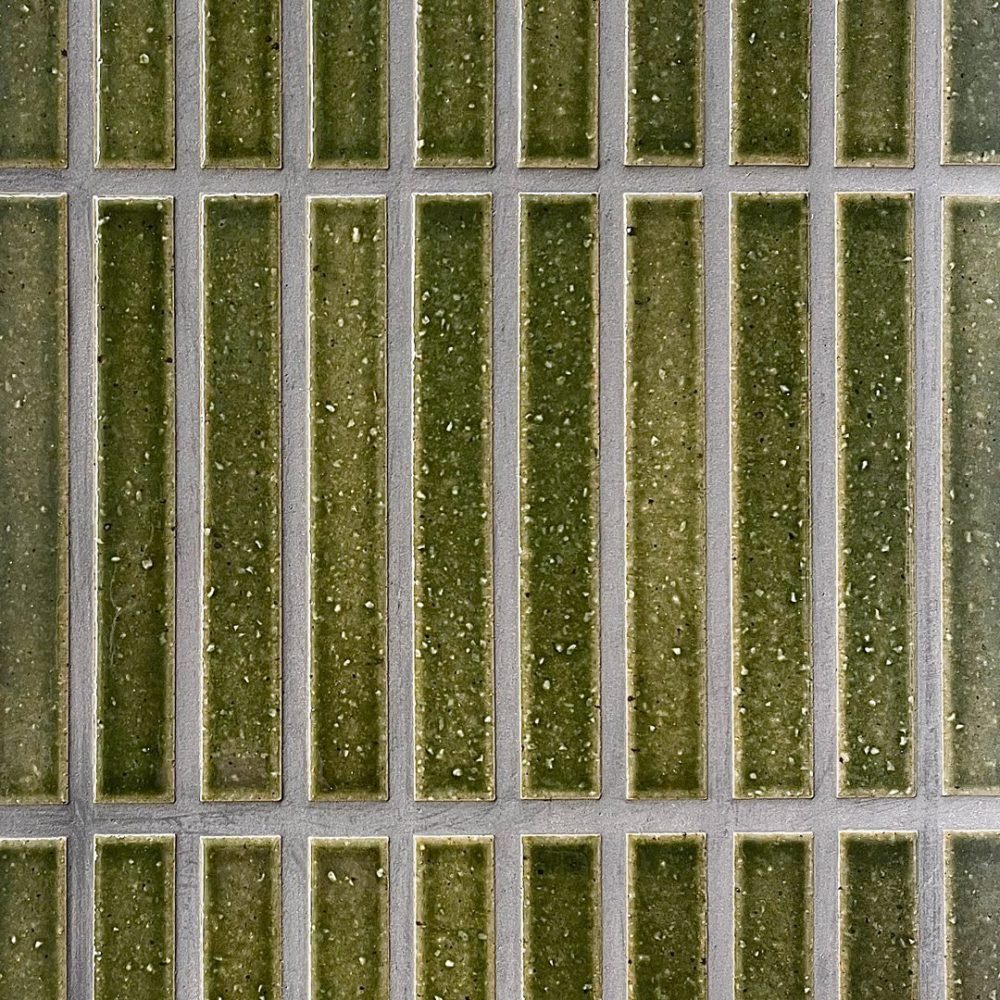 grön avlång japansk mosaik i keramik