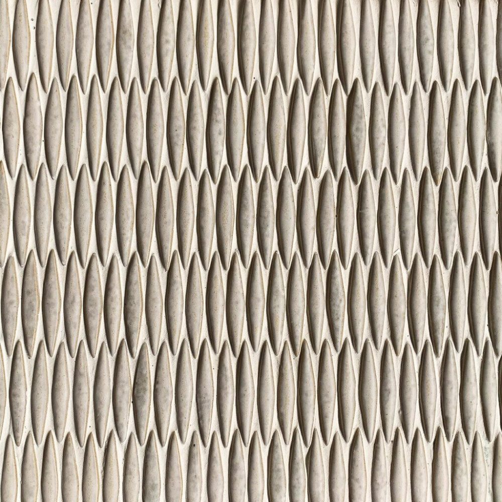 antikvit keramikmosaik i form av spetsiga ovaler