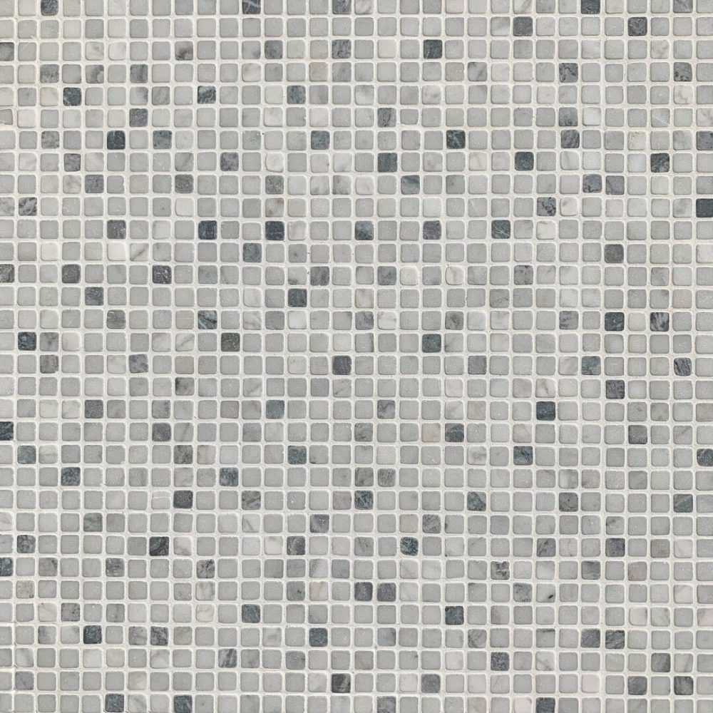 mosaik i tumlad carrara-marmor