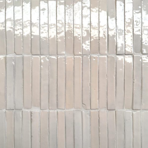 Zellige Pillar Eggshell med fogfärgen Sandbeige