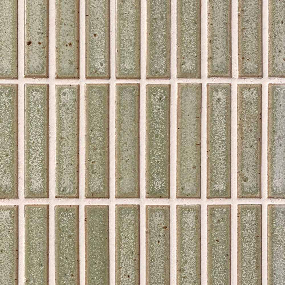 beige och turkos avlång japansk mosaik i keramik