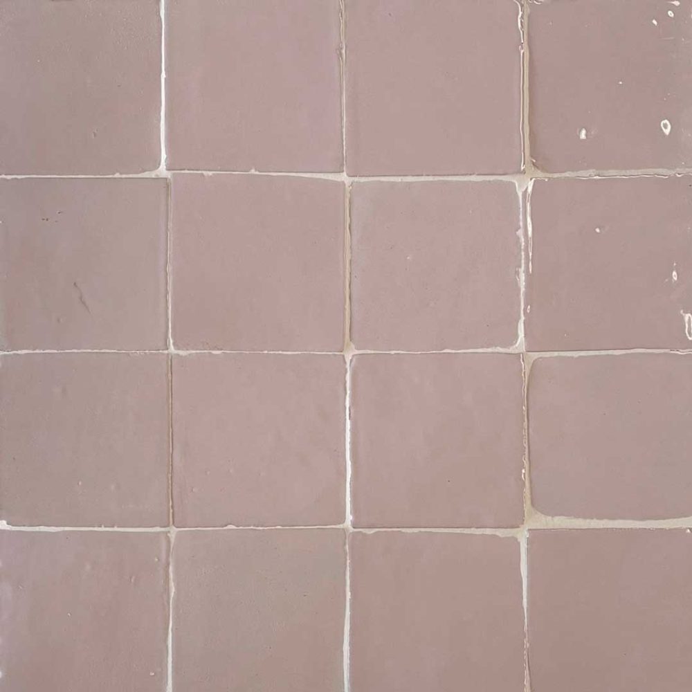 Puderrosa zellige kakel
