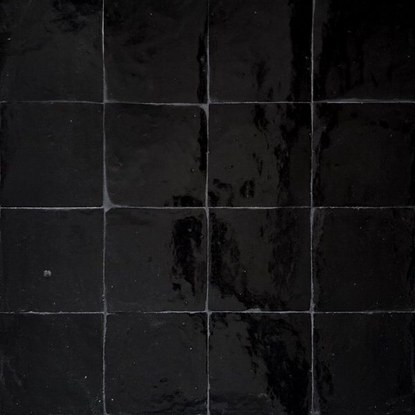 Zellige Black 10x10 med fogen Antracit