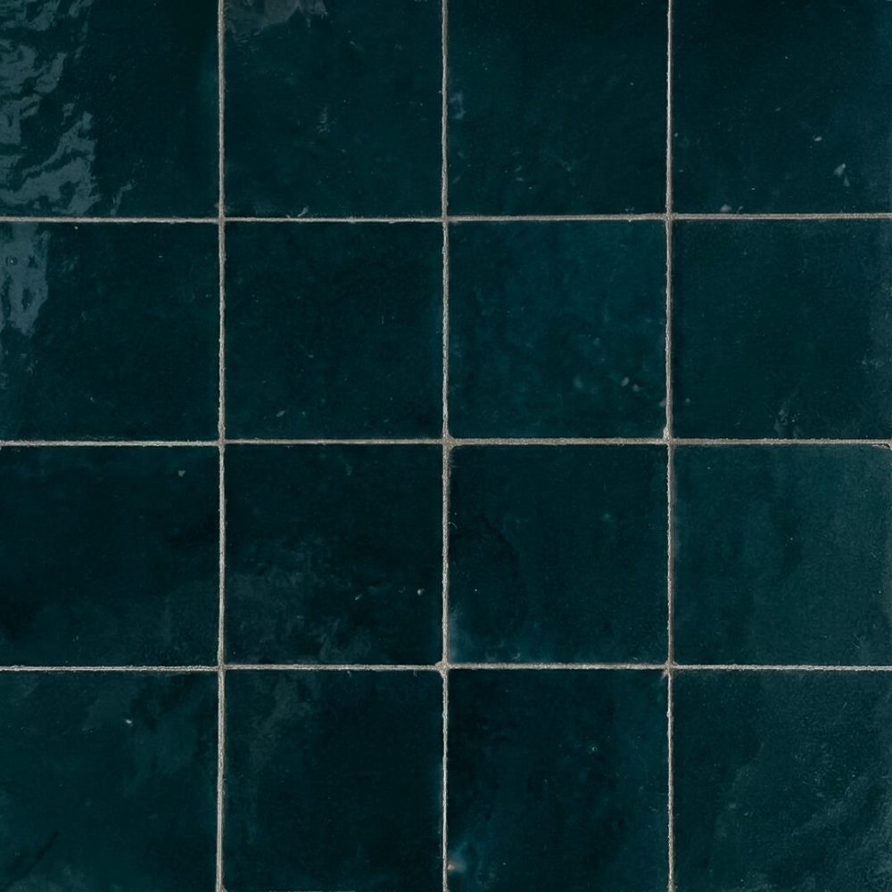 Zellige Deep Petrol 10x10 med fogen Ardex Basalt