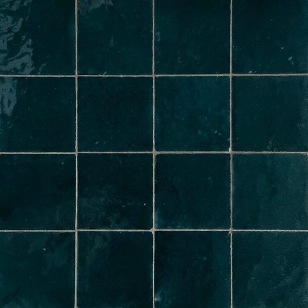 Zellige Deep Petrol 10x10 med fogen Ardex Basalt