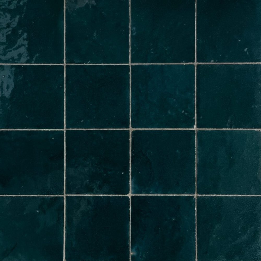 Zellige Deep Petrol 10x10 med fogen Ardex Basalt