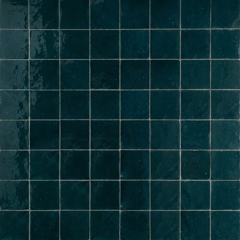 Zellige Deep Petrol 5x5 med fogen Ardex Basalt