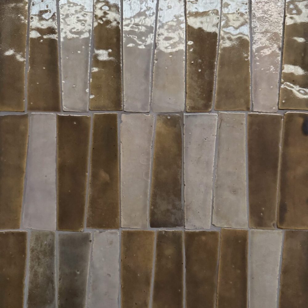 Zellige Trapez Nature med fogfärgen Gråbrun