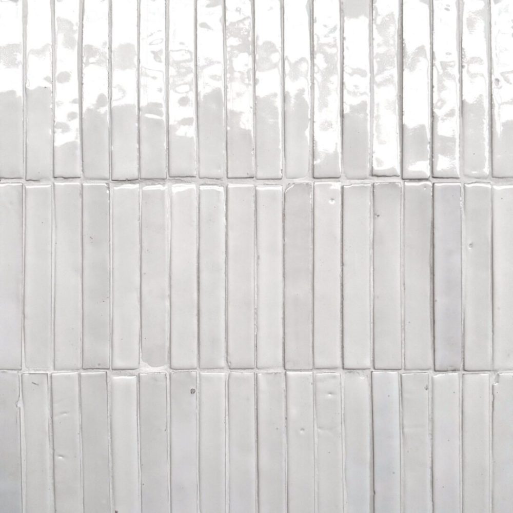 Zellige Pillar White med fogfärgen Vit