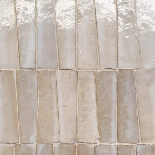 Zellige Trapez White Transparent med fogen Pergamon