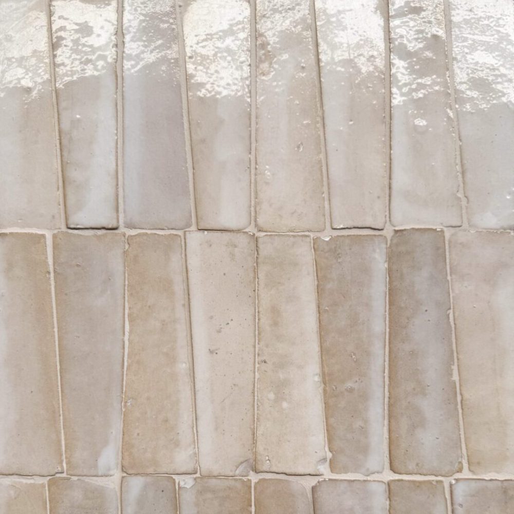 Zellige Trapez White Transparent med fogen Pergamon